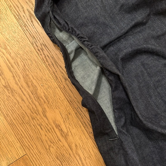 Zara Dark Blue Denim Midi Dress - Picture 6 of 6